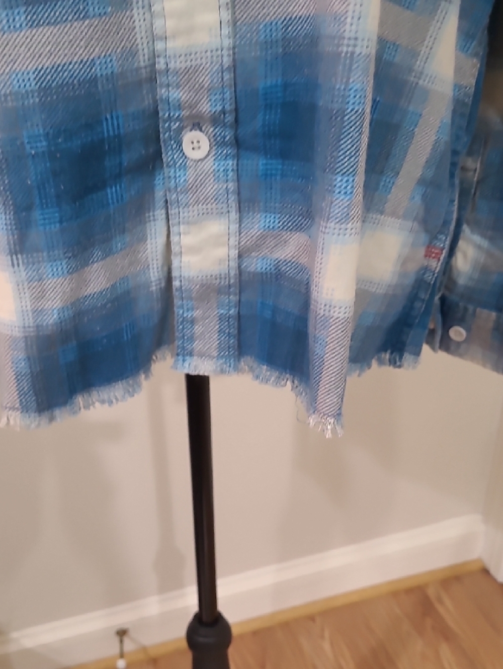 Urban Oufitter BDG Blue Vintage Plaid Button-Up Shirt - S-P - Picture 3 of 11
